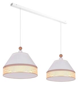 Duolla - Luster na lanku AVIGNON 2xE27/15W/230V biela/ratan