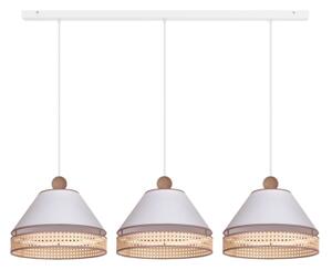 Duolla - Luster na lanku AVIGNON 3xE27/15W/230V biela/ratan
