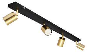 LED Bodové svietidlo TUNE 4xGU10/4,8W/230V zlatá/čierna