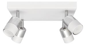 LED Bodové svietidlo TUBSSON 4xGU10/4,8W/230V biela/lesklý chróm