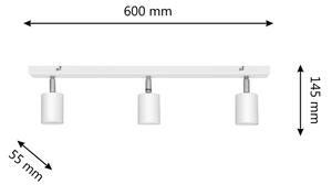 LED Bodové svietidlo TUNE 3xGU10/4,8W/230V biela