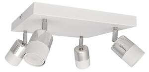 LED Bodové svietidlo TUBSSON 4xGU10/4,8W/230V biela/lesklý chróm