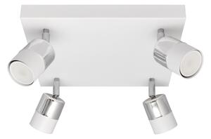 LED Bodové svietidlo TUBSSON 4xGU10/4,8W/230V biela/lesklý chróm