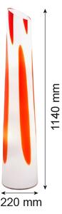 Argon 7042 - Stojacia lampa POLONIA 2xE27/15W/230V biela/červená