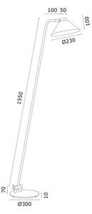 Argon 4997 - Stojacia lampa GABIAN 1xE27/15W/230V biela