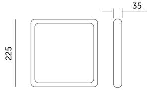 LED Stropné svietidlo SIGARO SQUARE LED/18W/230V 4000K IP40