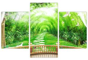 Obraz - Výhľad na tropickú záhradu (90x60 cm)
