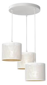Luster na lanku LOFT SHADE 3xE27/60W/230V biela/zlatá