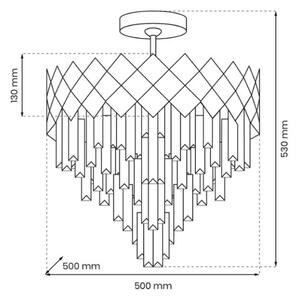 Luster na tyči CARISMA 9xE14/40W/230V matný chróm