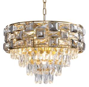 Luster na reťazi LUXURIA 9xE14/40W/230V zlatá