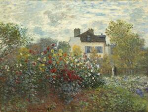 Claude Monet - Obrazová reprodukcia The Artist's Garden in Argenteuil , 1873, (40 x 30 cm)