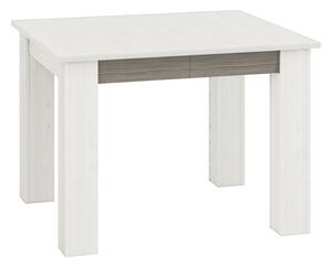 Rozkladací jedálenský stôl ILKO - 101x89, biela borovica / new grey
