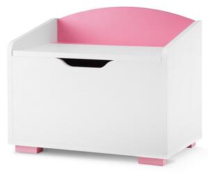 Konsimo Sp. z o.o. Sp. k. Detský úložný kontajner PABIS 50x60 cm biela/ružová KO0123 + záruka 3 roky zadarmo