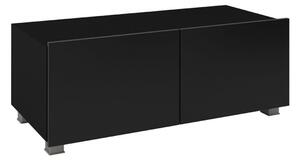 Konsimo Sp. z o.o. Sp. k. TV stolík PAVO 37x100 cm lesklá čierna/matná čierna KO0131 + záruka 3 roky zadarmo