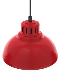 Luster na lanku SVEN 5xE27/15W/230V červená
