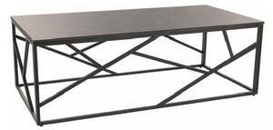 Dizajnový konferenčný stolík PIM 3 - šedý mramor / čierny