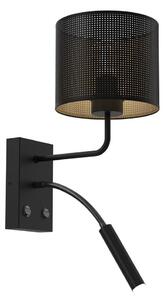 Nástenná lampa LOFT SHADE 1xE27/60W+1xG9/8W/230V čierna/zlatá