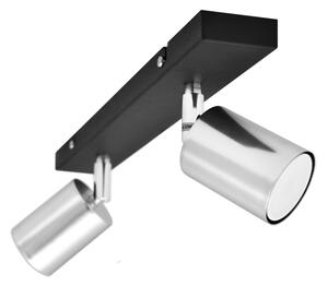 LED Bodové svietidlo TUNE 2xGU10/4,8W/230V matný chróm/čierna