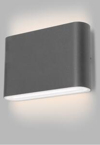LED2 - LED Vonkajšie nástenné svietidlo FLAT 2xLED/3W/230V IP65 čierna