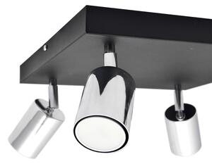 LED Bodové svietidlo TUNE 4xGU10/4,8W/230V matný chróm/čierna