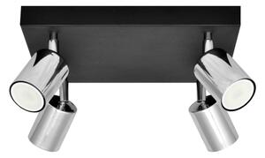 LED Bodové svietidlo TUNE 4xGU10/4,8W/230V matný chróm/čierna