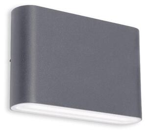 LED2 - LED Vonkajšie nástenné svietidlo FLAT 2xLED/3W/230V IP65 čierna