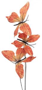 Dekoračná vetvička s oranžovými motýlikami Butterfly - 10*10*65 cm - Clayre & Eef