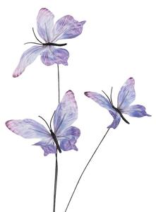 Dekoračná vetvička s fialovými motýlikmi Butterfly - 10*10*65 cm - Clayre & Eef