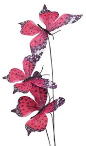 Dekoračná vetvička s ružovými motýlikami Butterfly - 10*10*65 cm - Clayre & Eef