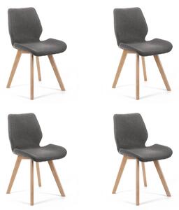 Jedálenská stolička Sivan (sivá + hnedá) (4ks). Vlastná spoľahlivá doprava až k Vám domov. 1069596