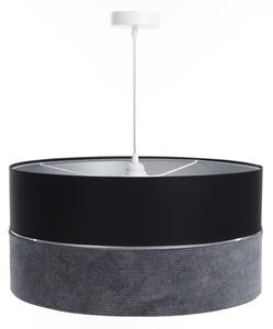Luster na lanku TWIST 1xE27/60W/230V čierna/šedá/strieborná
