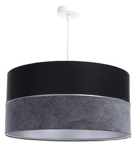 Luster na lanku TWIST 1xE27/60W/230V čierna/šedá/strieborná