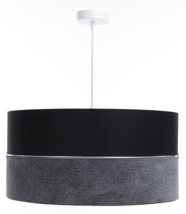 Luster na lanku TWIST 1xE27/60W/230V čierna/šedá/strieborná