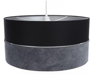 Luster na lanku TWIST 1xE27/60W/230V čierna/šedá/strieborná