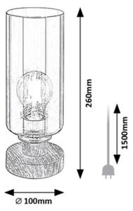 Rabalux 74120 - Stolná lampa TANNO 1xE27/25W/230V dub