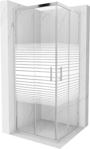Sprchovací kút MEXEN RIO transparentný / prúžky 80x80 cm