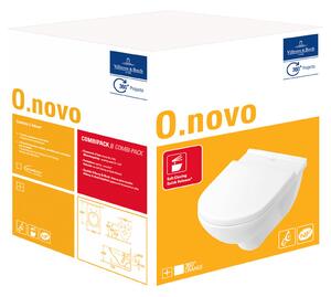Villeroy & Boch O.NOVO SET: WC závesné DirectFlush+ sedátko s poklopom SoftClosing, biela alpin, 5660HR01