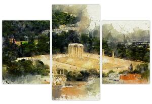 Obraz - Chrám Dia, Atény, Grécko (90x60 cm)