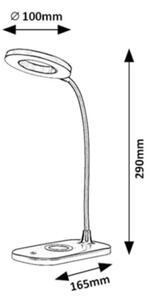 Rabalux 74013 - LED Stmievateľná dotyková stolná lampa HARDIN LED/5W/5V čierna