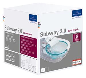 Villeroy & Boch SUBWAY 2.0 SET: WC závesné DirectFlush, SupraFix 3.0+ sedátko SlimSeat, SoftClosing, biela alpin CeramicPlus, 5614R2R1