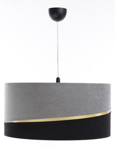 Luster na lanku SWING 1xE27/60W/230V čierna/šedá/zlatá