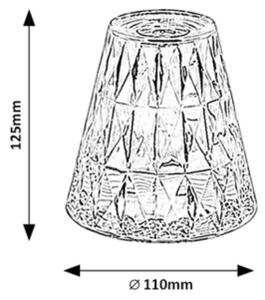 Rabalux 76004 - LED RGB Stmievateľná nabíjacia stolná lampa SIGGY LED/2W/5V 3000K