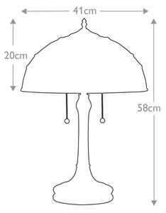 Quoizel QZ-KAMI-TL - Stolná lampa Tiffany KAMI 2xE27/60W/230V