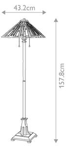 Quoizel QZ-MAYBECK-FL - Stojacia lampa Tiffany MAYBECK 2xE27/60W/230V