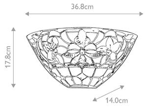 Quoizel QZ-KAMI-WU - Nástenné svietidlo Tiffany KAMI 2xE14/60W/230V