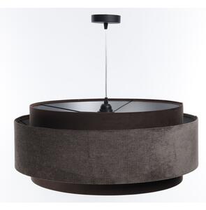 Luster na lanku DOBLO 1xE27/60W/230V pr. 60 cm hnedá/strieborná