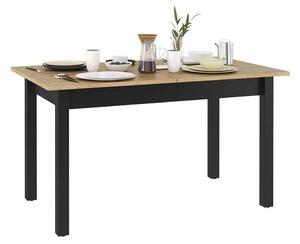 Jedálenský stôl QUINTY - dub artisan / čierny