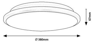 Rabalux 71128 - LED Stropné svietidlo ENGON LED/24W/230V 3000K čierna 38 cm