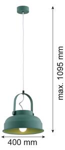 Argon 8287 - Luster na lanku DAKOTA 1xE27/15W/230V zelená