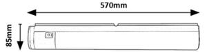 Rabalux 78029 - LED Podlinkové svietidlo so zásuvkou DUDDU LED/17W/230V čierna